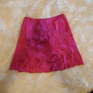 Pink Pleated Armani Exchange Skirt With Rivets